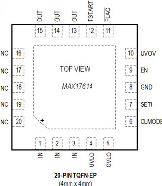 位置电路 - Analog Devices / Maxim Integrated MAX17614理想二极管/电源选择器